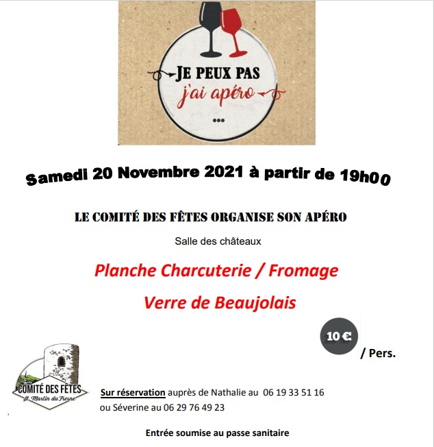 20 novembre : Apéro du Comité des Fêtes