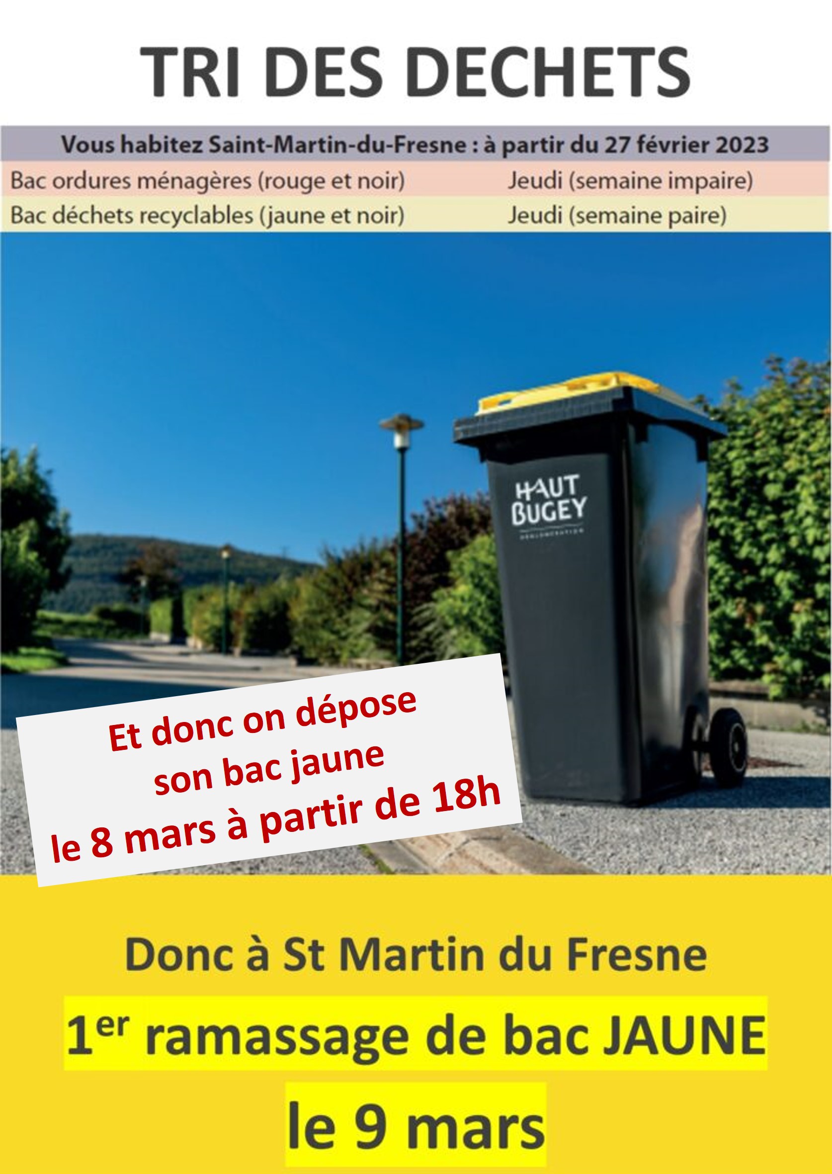 BAC JAUNES Info pratiques